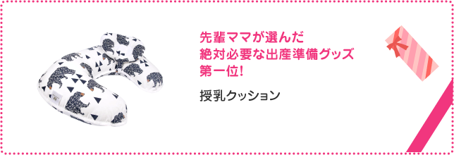 先輩ママが選んだ　絶対必要な出産準備グッズ　第一位！　Miracle Baby　授乳クッション